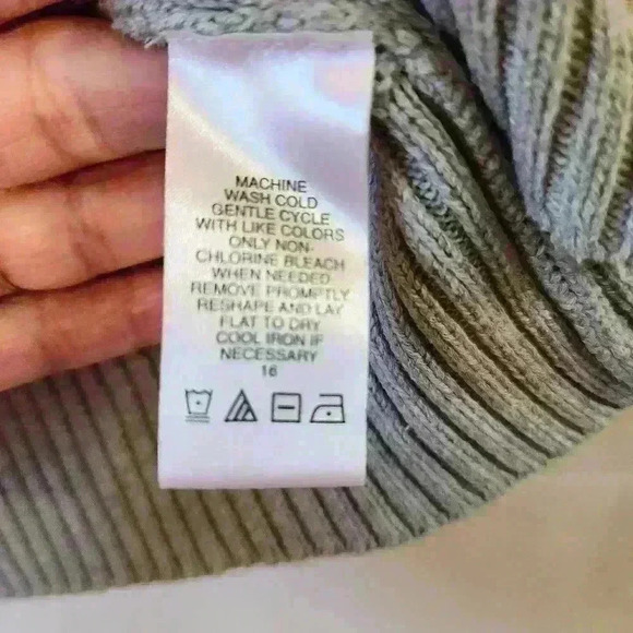 Hampshire Studio womens sweater size petite XL color gray - Picture 4 of 5